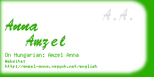 anna amzel business card